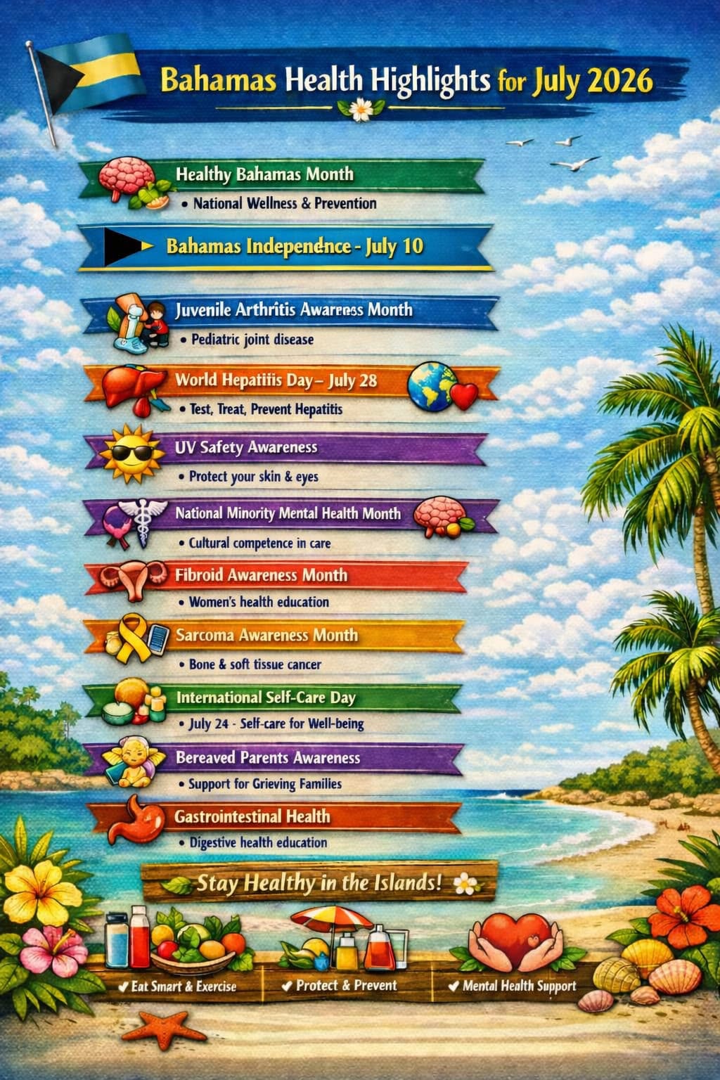 July Health Highlights 2026 poster